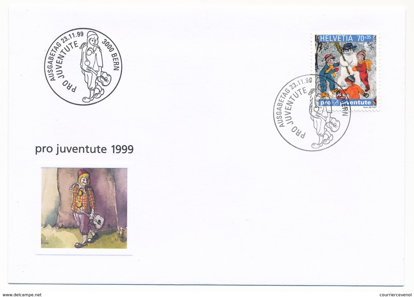 SUISSE -  FDC 1999 - PRO JUVENTUTE - 5 Enveloppes - BERNE - FDC