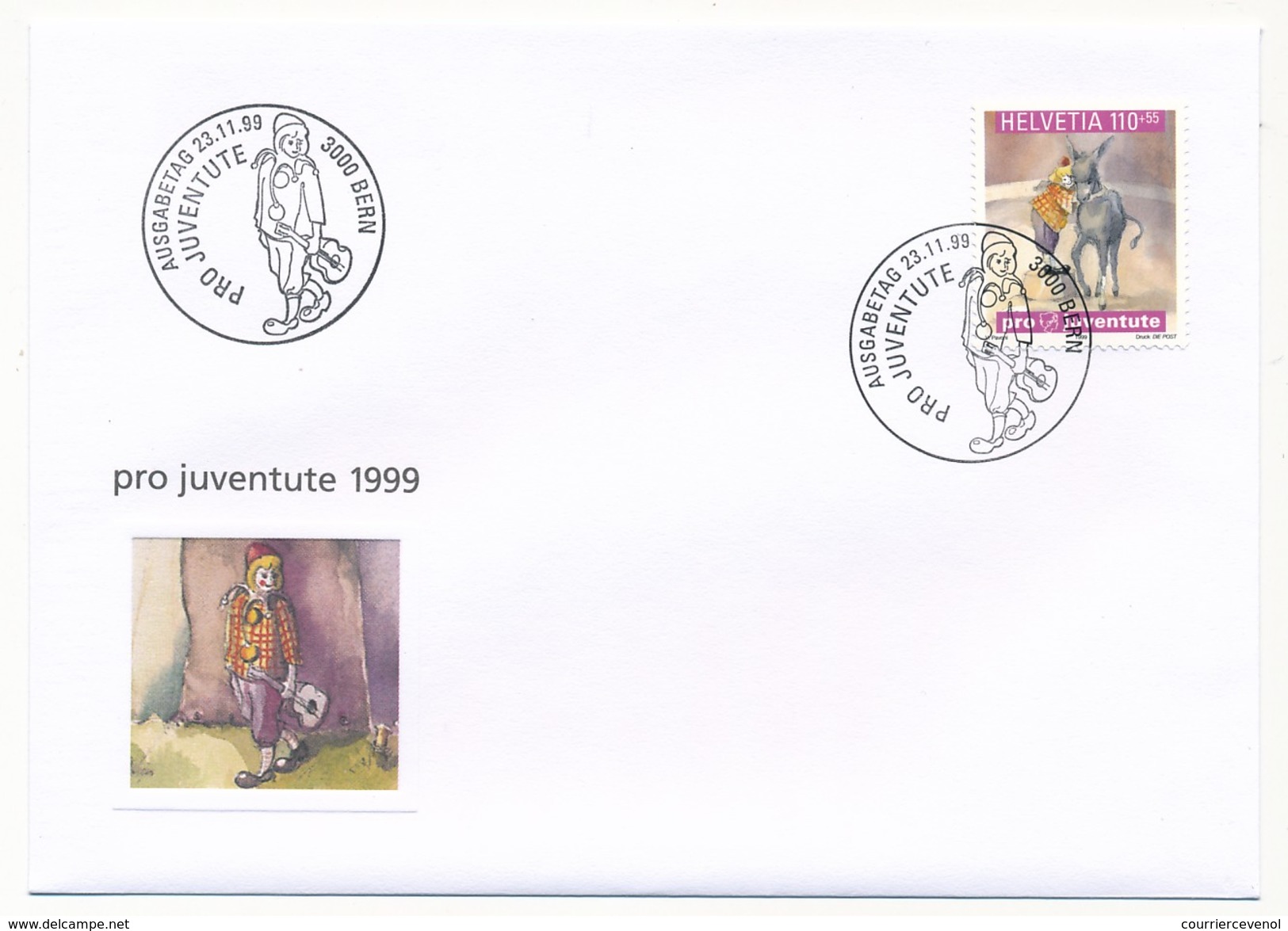 SUISSE -  FDC 1999 - PRO JUVENTUTE - 5 Enveloppes - BERNE - FDC