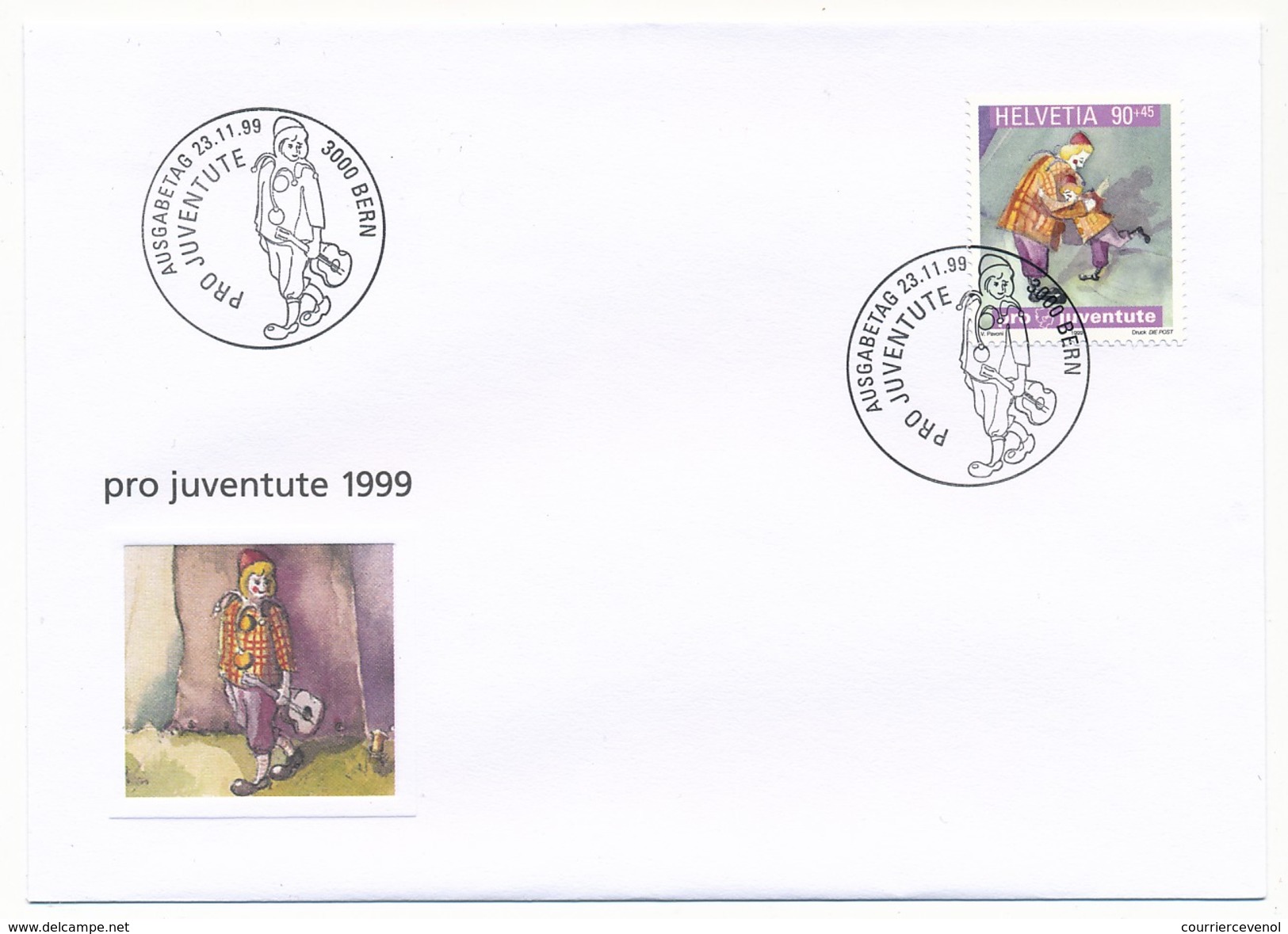 SUISSE -  FDC 1999 - PRO JUVENTUTE - 5 Enveloppes - BERNE - FDC