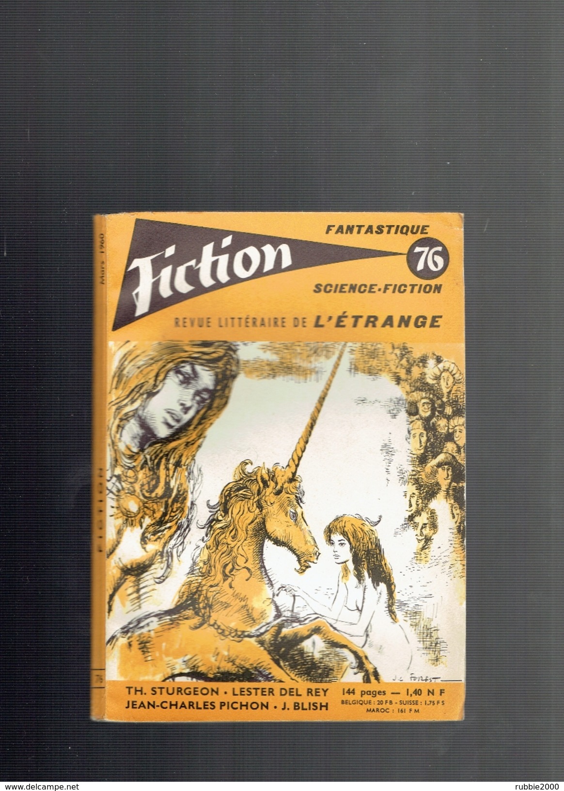 FICTION 1960 NUMERO 76 REVUE DE L ETRANGE FANTASTIQUE SCIENCE FICTION - Fiction