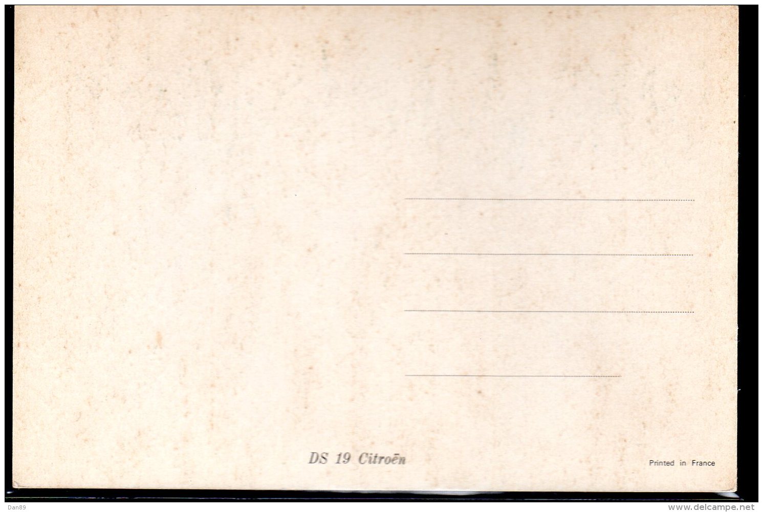 770 - Citroen DS 19 Chambord V.1966 - Carte Postale Originale Publicité USA - Original Dealer Advertising Postcard - Voitures De Tourisme