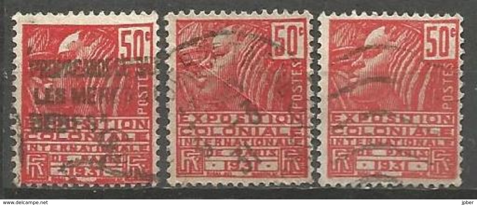 France - F1/284 - Exposition Coloniale - N°272   3ex. Obl. - Used Stamps