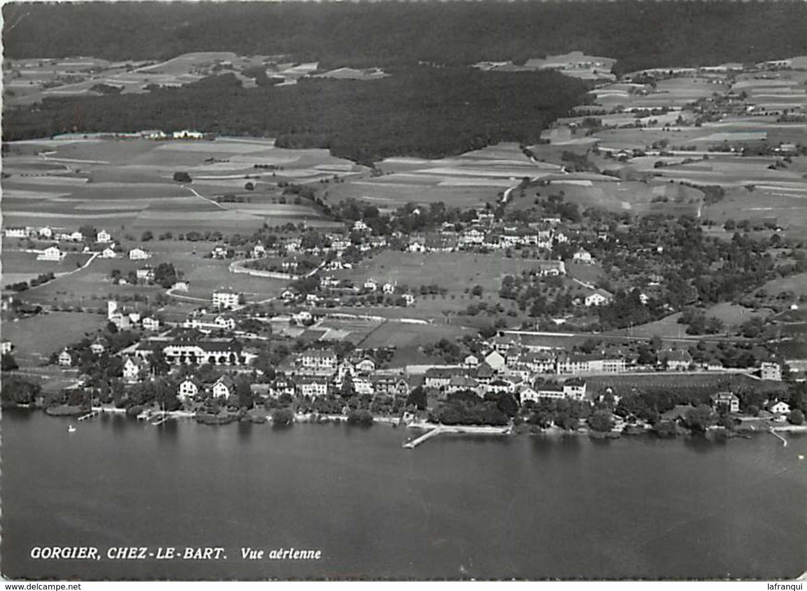 -cpsm -ref :T793- Suisse - Gorgier Chez Le Bart -vue Aerienne - Carte Bon Etat  - - Gorgier