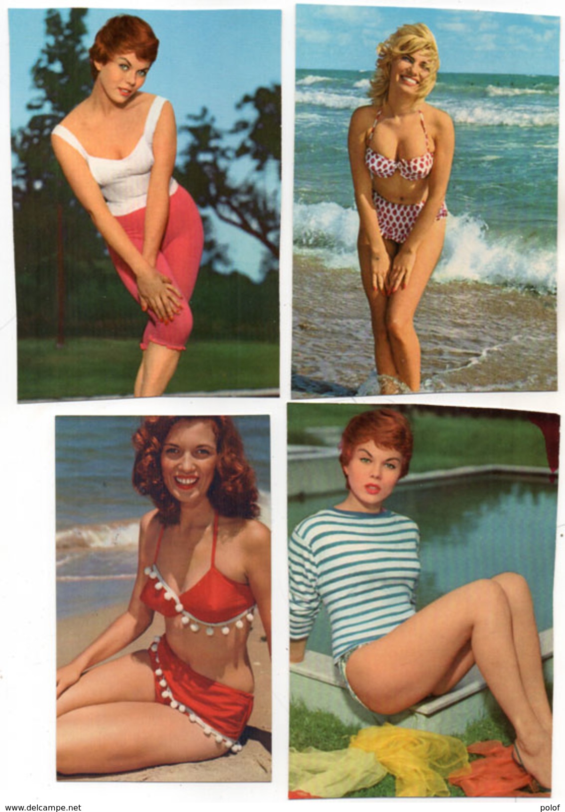 PIN - UPS En Maillot De Bain - 4 CP - -  Cartes Postales Retaillées (94404) - Pin-Ups