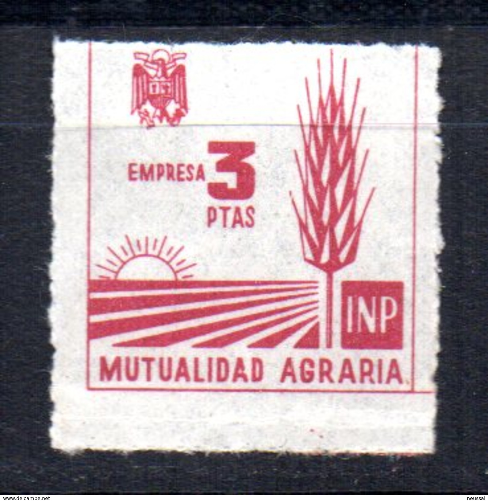 Sello Mutualidad Agraria 3 Pts - Revenue Stamps