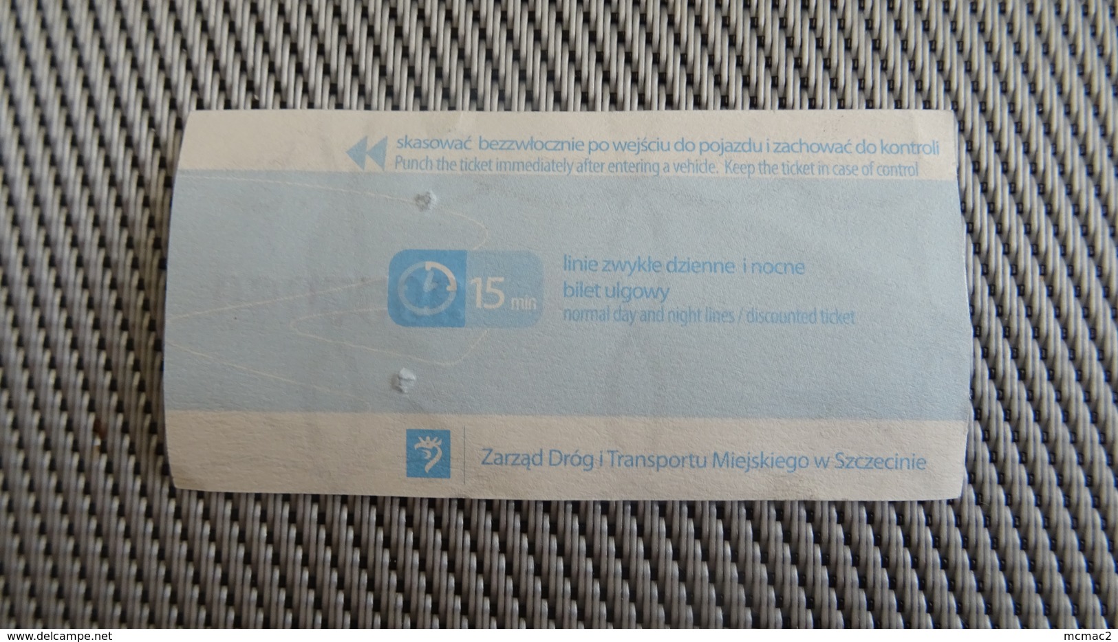 Bus Ticket From Szczecin 1zl Poland - Fahrkarte - Other & Unclassified
