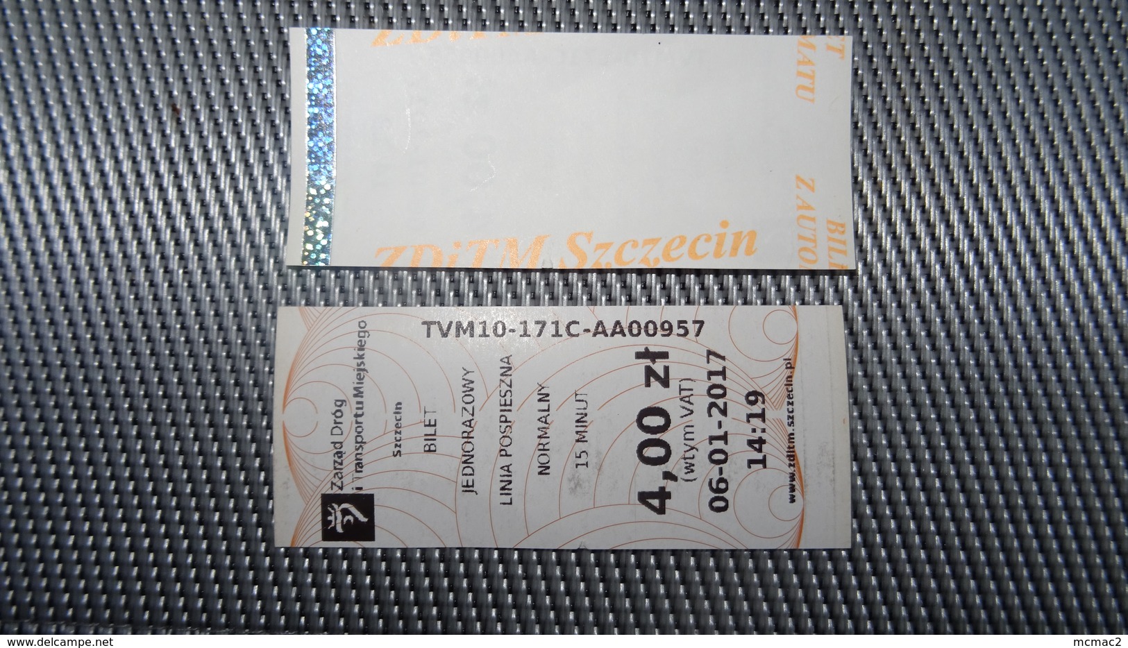 Bus Ticket From Szczecin 4zl Poland - Fahrkarte - Other & Unclassified