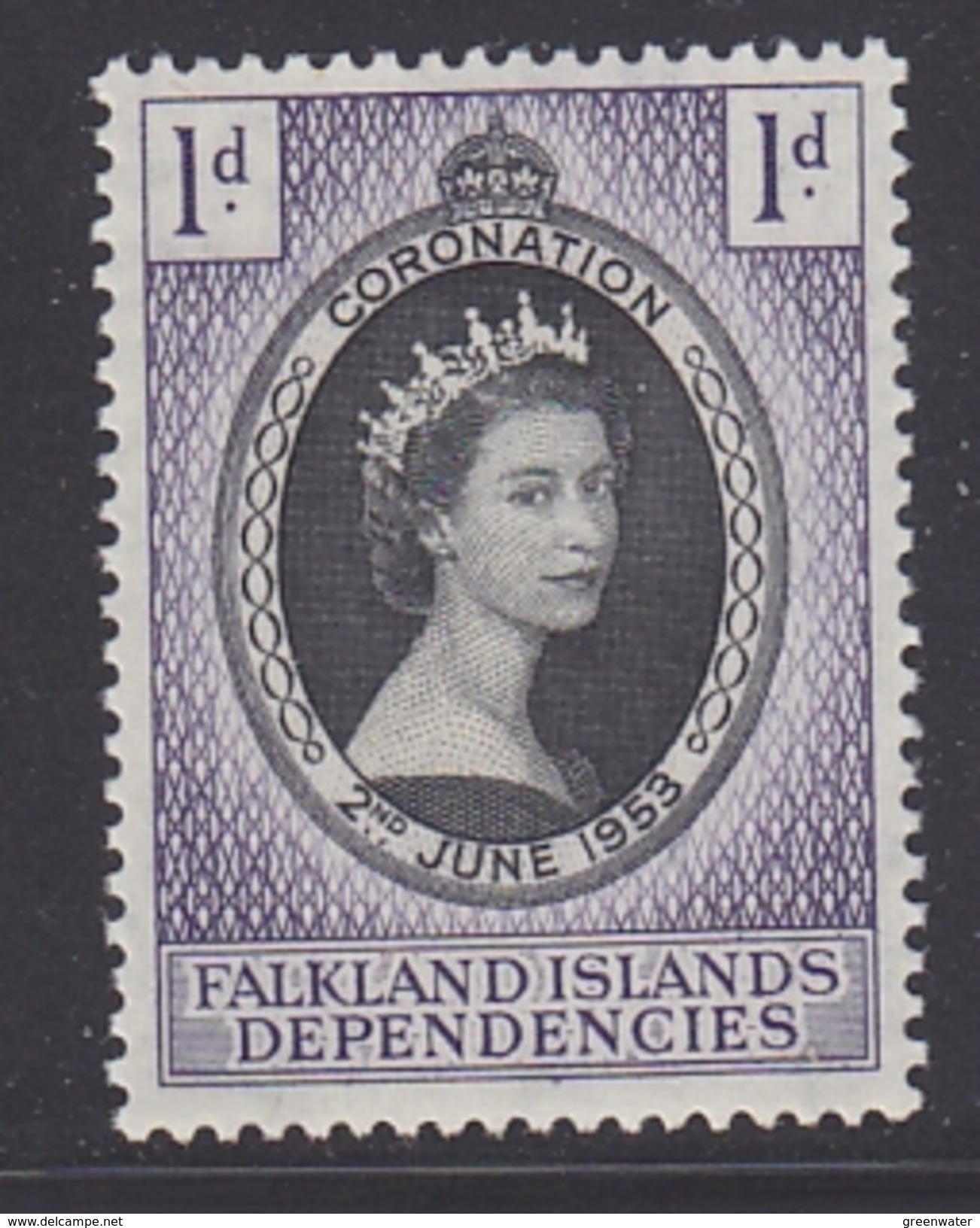 Falkland Islands Dependencies 1953 Coronation 1v ** Mnh (34545) - Zuid-Georgia