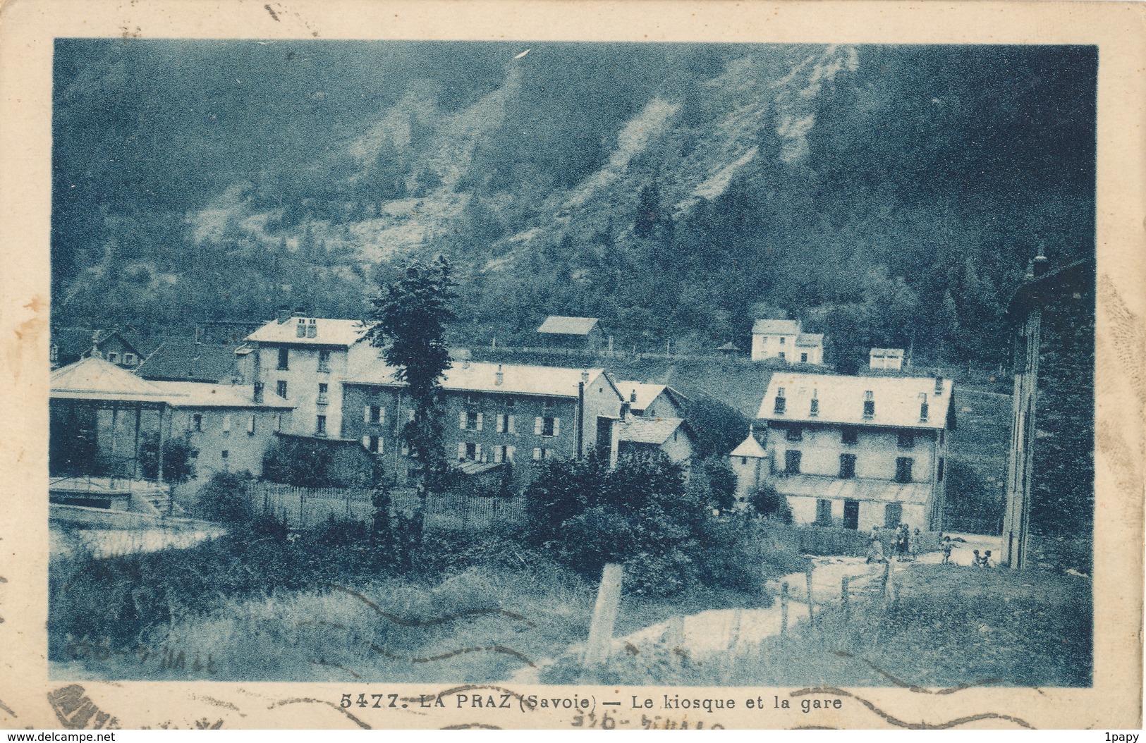 Env De Modane - La Praz - Le Kiosque Et La Gare - Autres & Non Classés