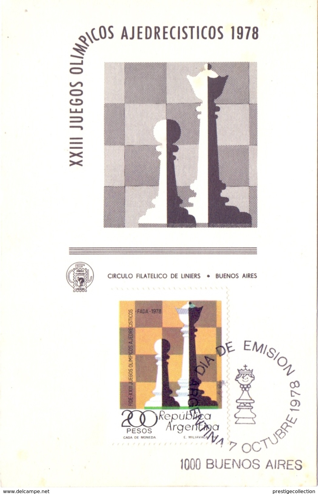 ARGENTINA FDC  BUENOS AIRES  MAXIMUN  1978 (GEN170010) - Altri & Non Classificati