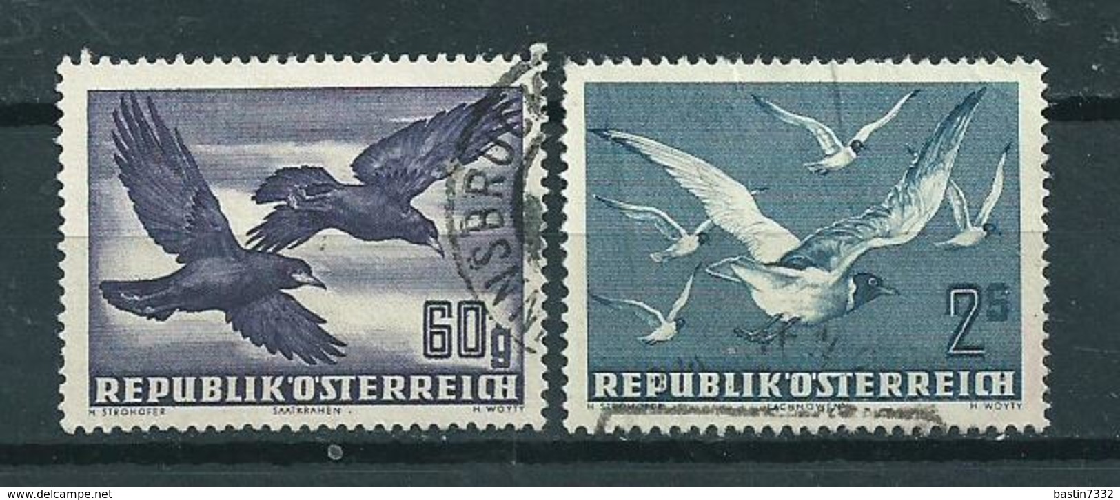 1950 Austria Complete Set Birds,oiseaux,vögel,vogels Used/gebruikt/oblitere - Gebruikt