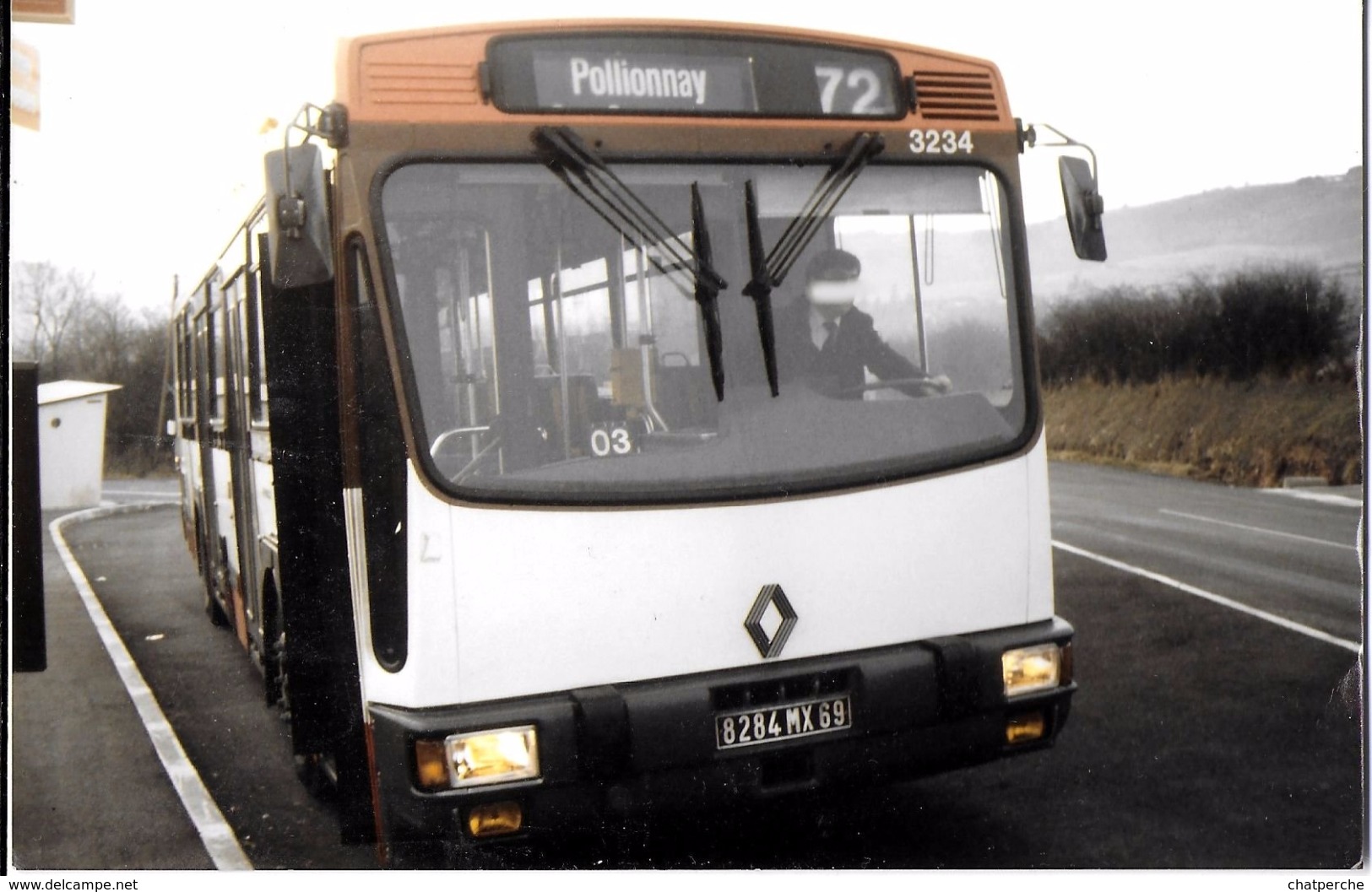 PHOTO PHOTOGRAPHIE AUTOBUS AUTOCAR RENAULT LIGNE 72 POLLIONNAY TCL SYTRAL - Automobiles