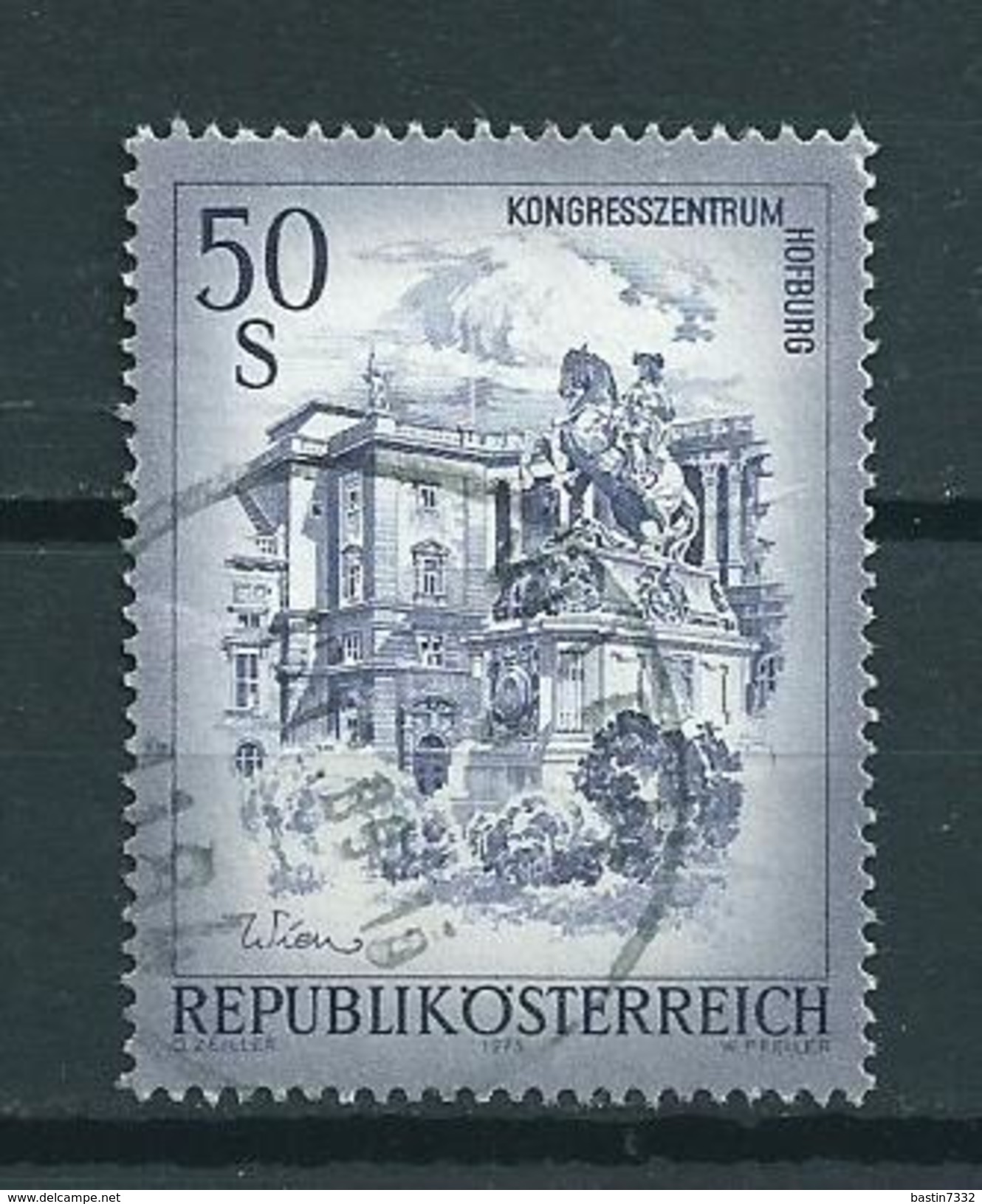 1975 Austria 50 Sh. Hofburg Used/gebruikt/oblitere - Gebruikt