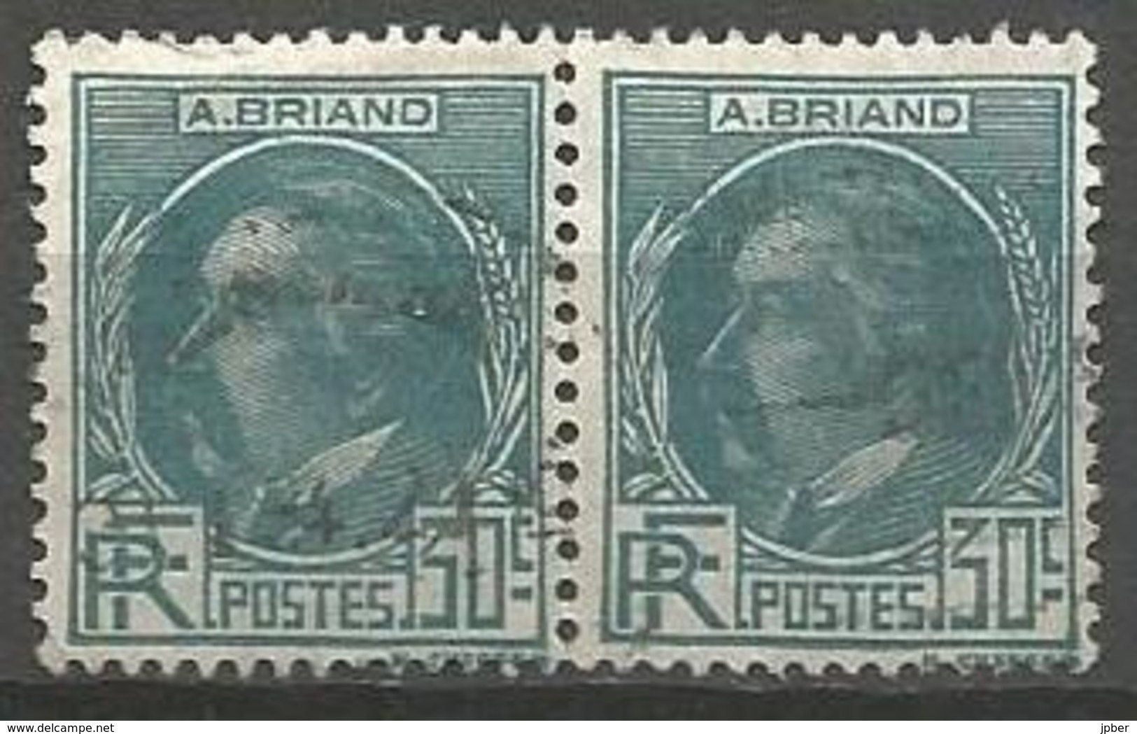 France - F1/304 - N°291 Paire Obl. - Aristide Briand - - Used Stamps