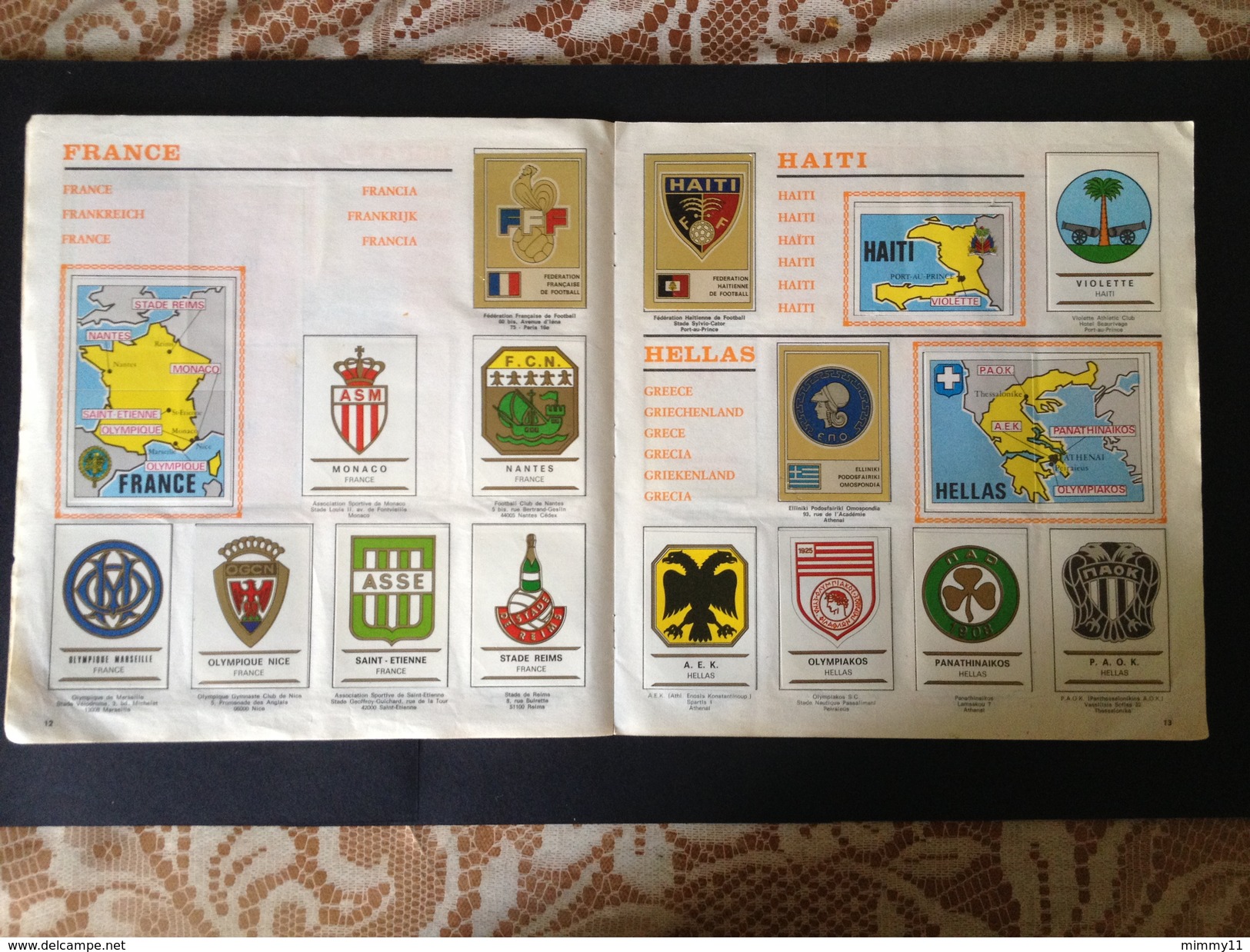 ALBUM FOOTBALL CLUBS PANINI 1975 - COMPLETO - OTTIMO - BEN CONSERVATO  RARISSIMO