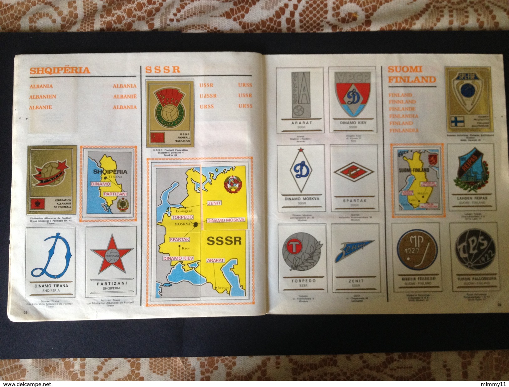 ALBUM FOOTBALL CLUBS PANINI 1975 - COMPLETO - OTTIMO - BEN CONSERVATO  RARISSIMO