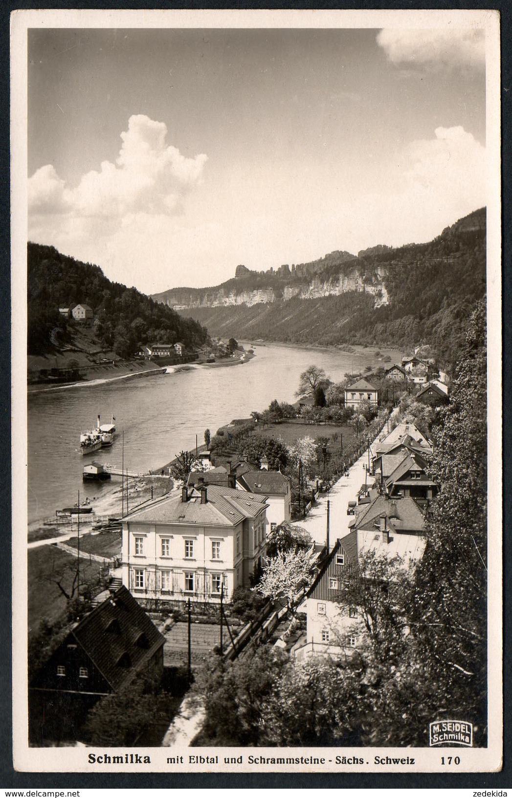 9444 - Alte Foto Ansichtskarte - Schmilka - Schifffahrt Elbeschifffahrt - Seidel - 1933 - Schmilka