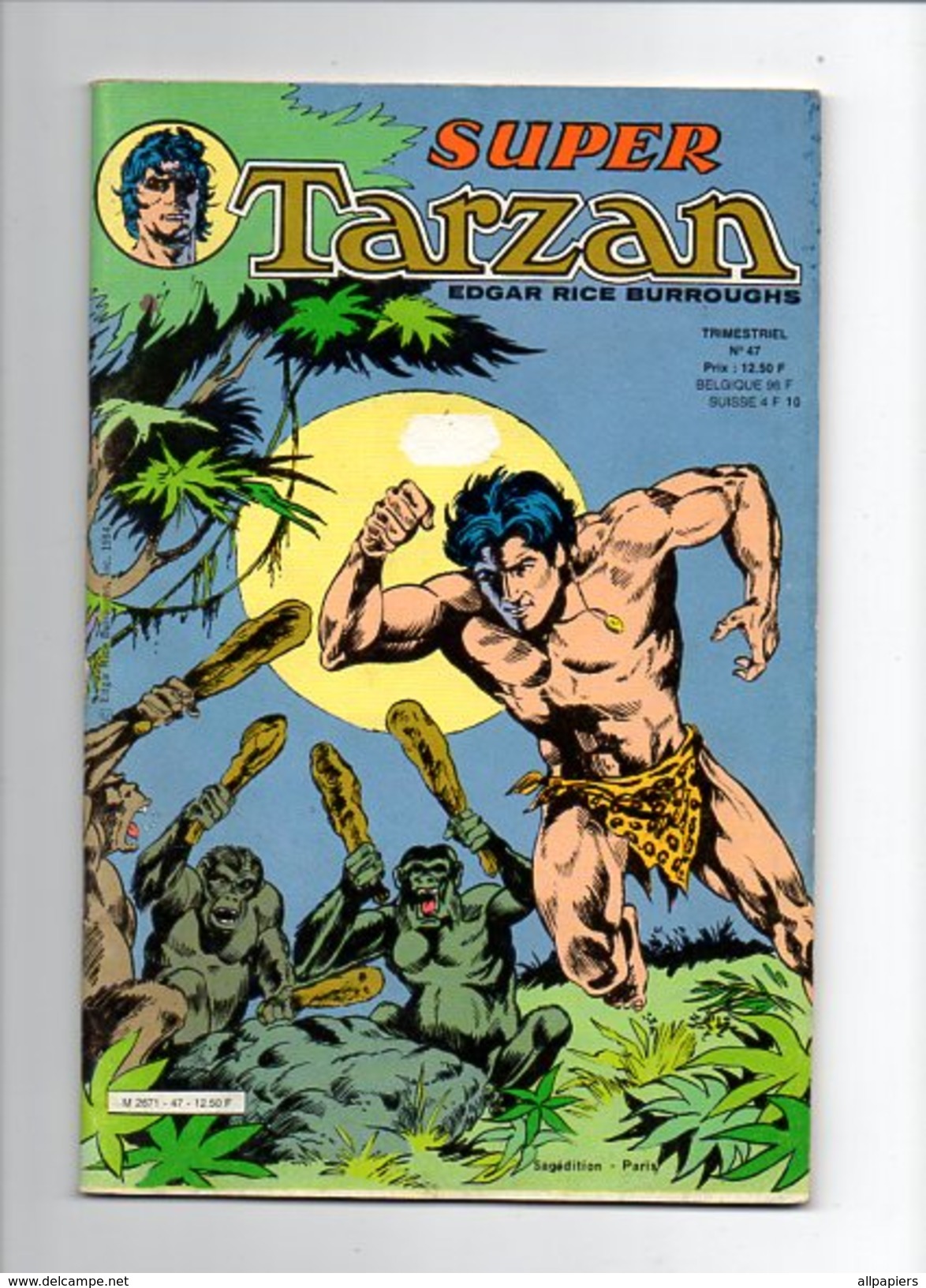Super Tarzan N°47 Sur La Piste De L'Insha - Les Femmes De Wolando - Korak Le Petit Général De 1984 - Tarzan
