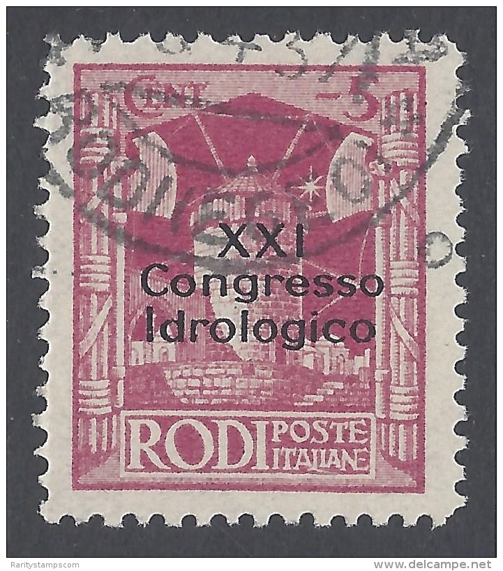 ITALY 1930 EGEO XXI CONGRESSO IDROLOGICO N&ordm; 12 - Aegean