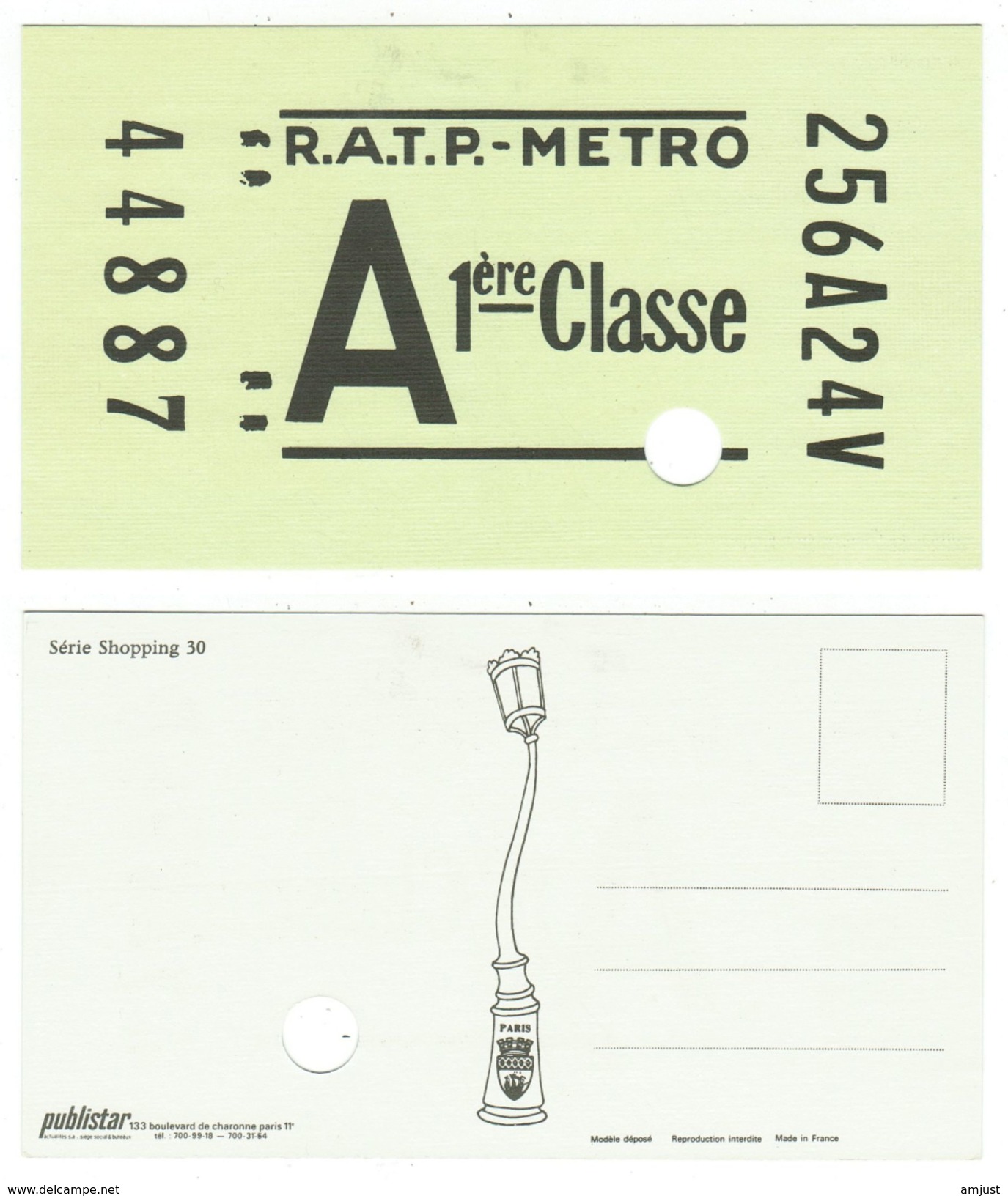 Métro // Ticket-Carte De La RATP - Métro