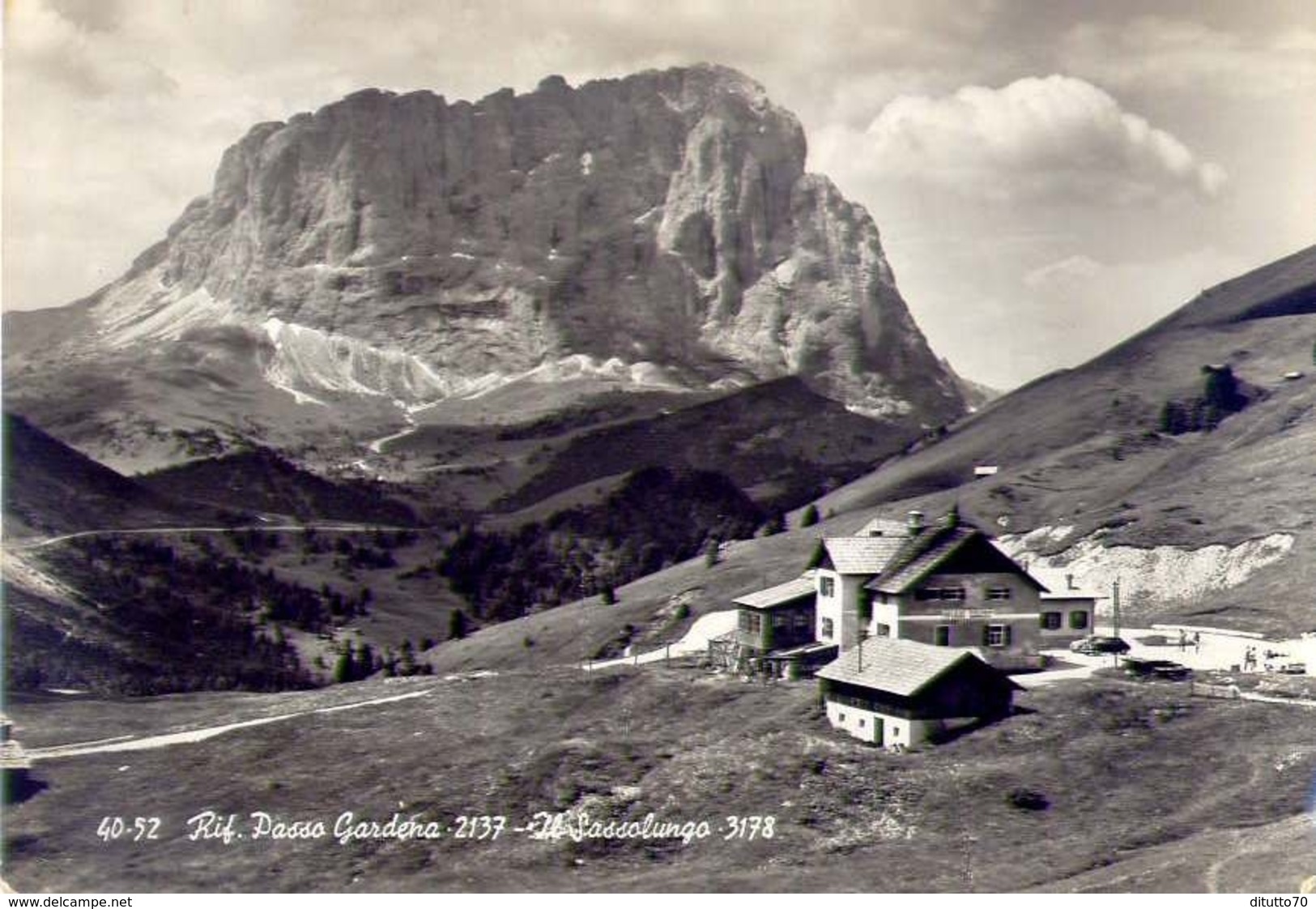 Rifugio Passo Gardena - Il Sassolungo - Trento - 40-52 - Formato Grande Non Viaggiata - E - Trento