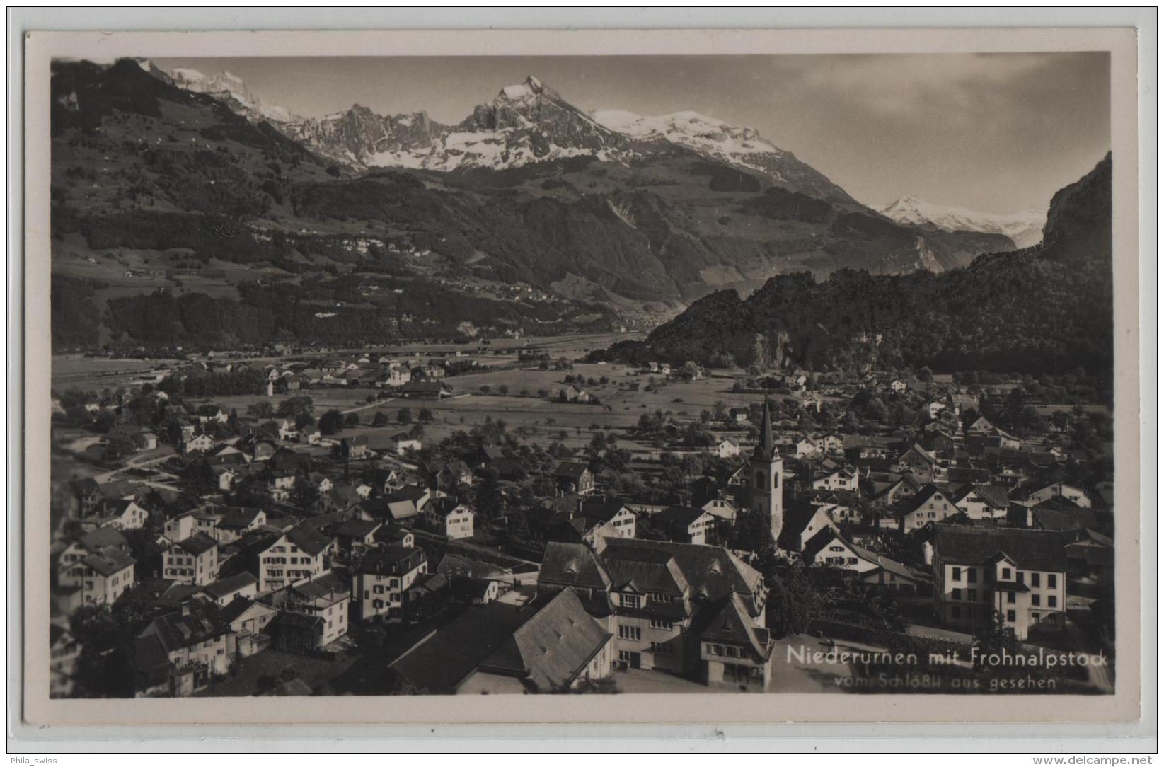 Niederurnen Mit Frohnalpstock Vom Schlössli Aus Gesehen - Photo: H. Schönwetter - Niederurnen