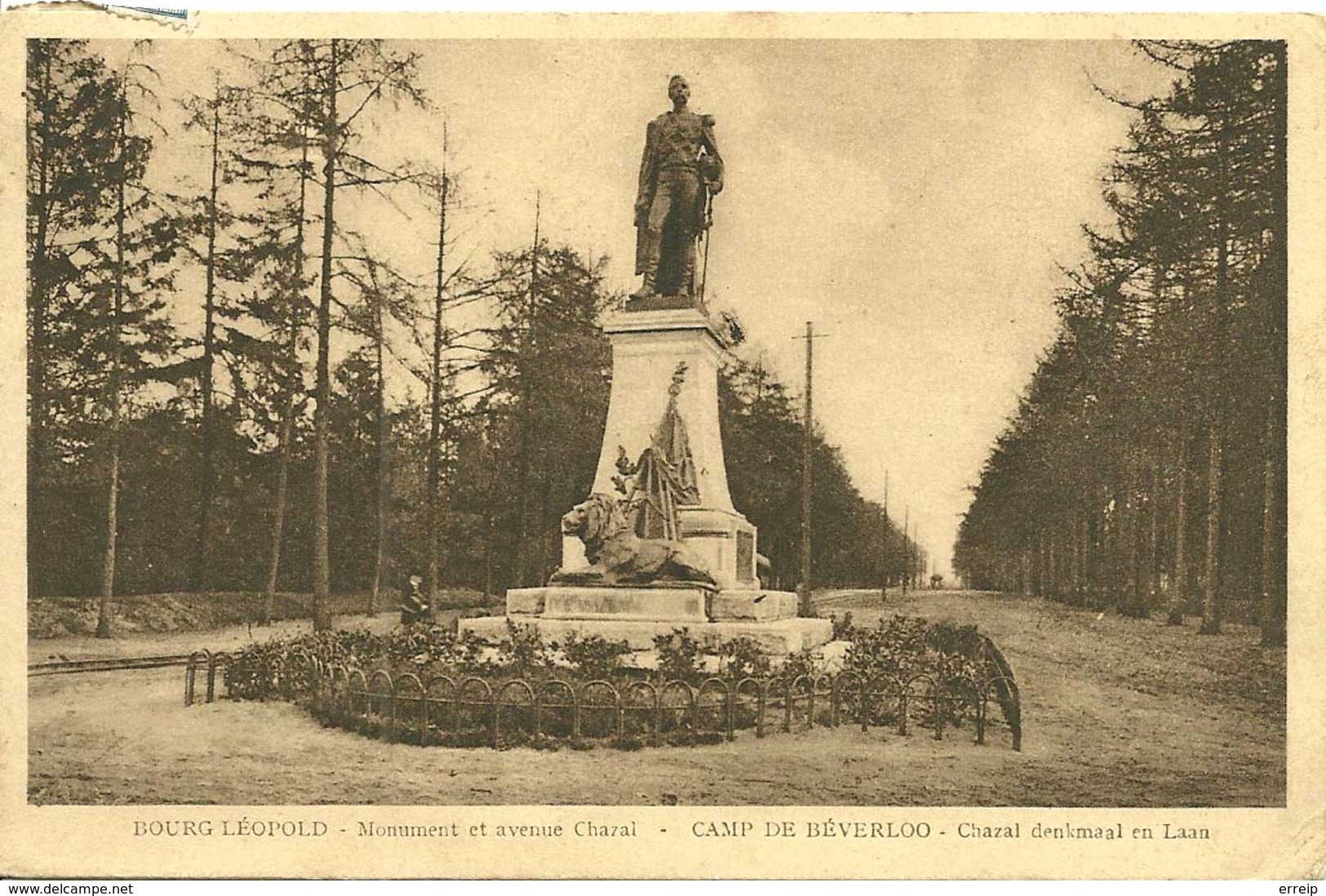 Camp De Beverloo Monument Et Avenue Chazal - Leopoldsburg (Kamp Van Beverloo)