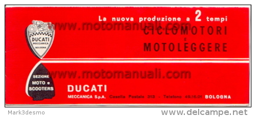 Ducati Ciclomotori 48 90 Produzione 1965 Depliant Originale Factory Original Brochure - Moteurs