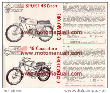 Ducati Ciclomotori 48 90 Produzione 1965 Depliant Originale Factory Original Brochure - Engines