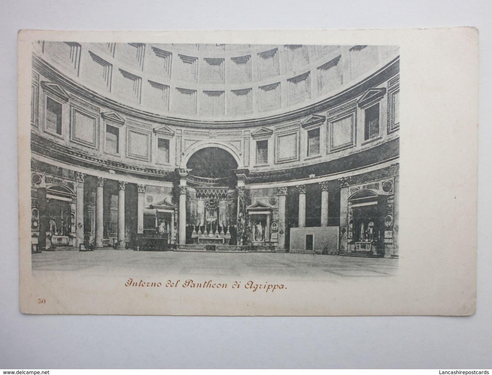 Postcard Interno Del Pantheon Agrippa Roma [ Rome ] Early Undivided Back My Ref B1528 - Pantheon