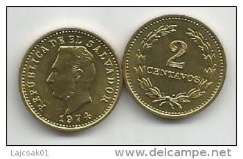 El Salvador  2  Centavos 1974.  UNC/AUNC - El Salvador