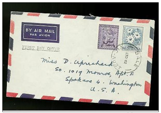 1962 Australia First Day Cover FDC To USA - Premiers Jours (FDC)