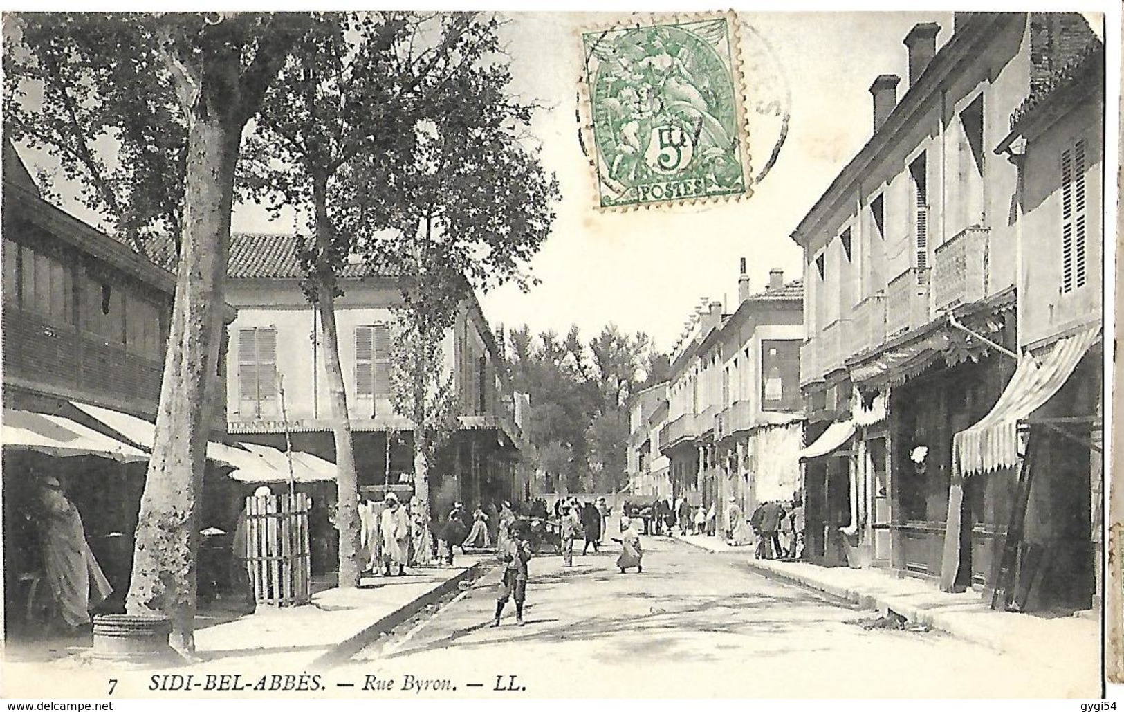 Algérie   Sidi Bel Abbès  Rue Byron   CPA 1907 - Sidi-bel-Abbès