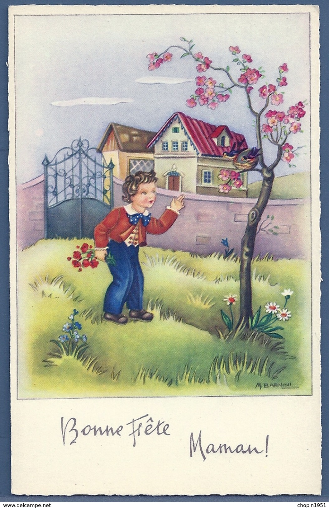 CP - BONNE FÊTE MAMAN - 1900-1949