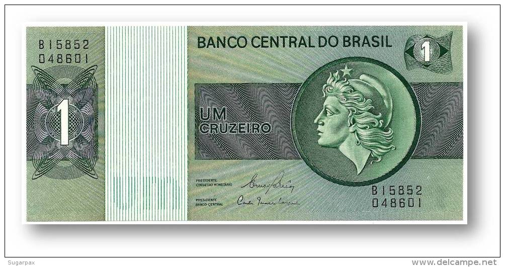 BRASIL - 1 CRUZEIRO - ND ( 1980 ) - P 191A.c - UNC. - Serie 15852 - Sign. 20 - Prefix B - LIBERTY - Brazil