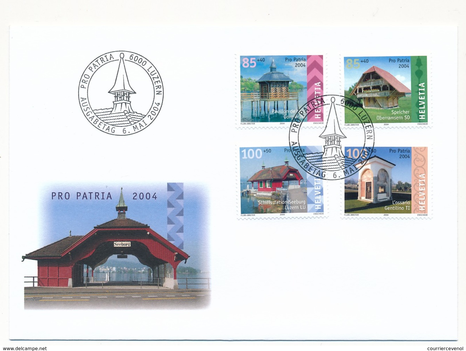SUISSE - 5 Enveloppes FDC "PRO PATRIA 2004" - Luzern - FDC