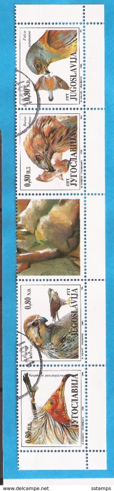 1994 2647-50  BIRDS UCELLI WWF JUGOSLAVIJA JUGOSLAWIEN USED - Gebruikt