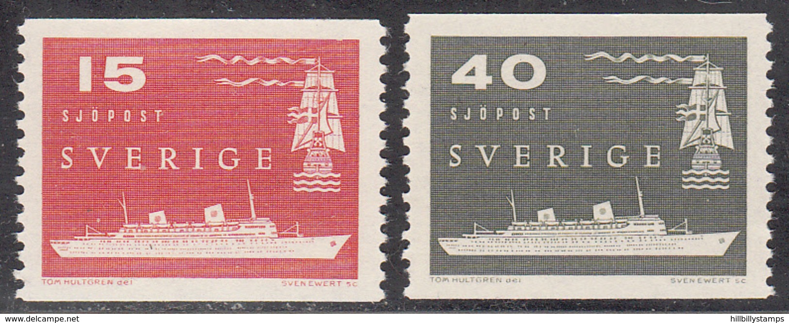 SWEDEN   SCOTT NO. 521-22     MNH      YEAR  1958 - Ungebraucht