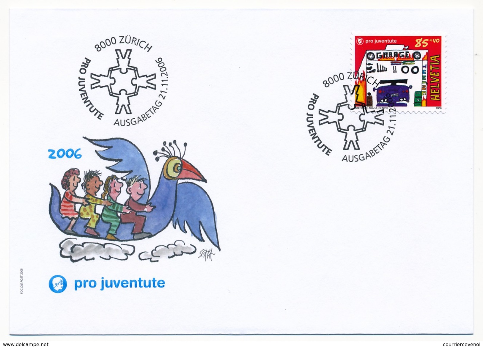 SUISSE -  FDC 2006 - PRO JUVENTUTE - 5 Enveloppes - ZURICH - FDC