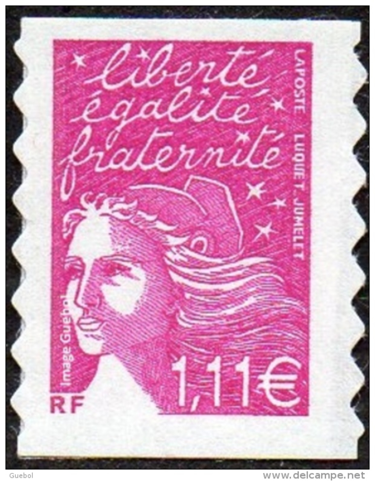 France Autoadhésif N°   48 B ** Ou 3729 D Au Modèle 3574 - Marianne De Luquet Le 1.11 Euro, Lilas - Altri & Non Classificati