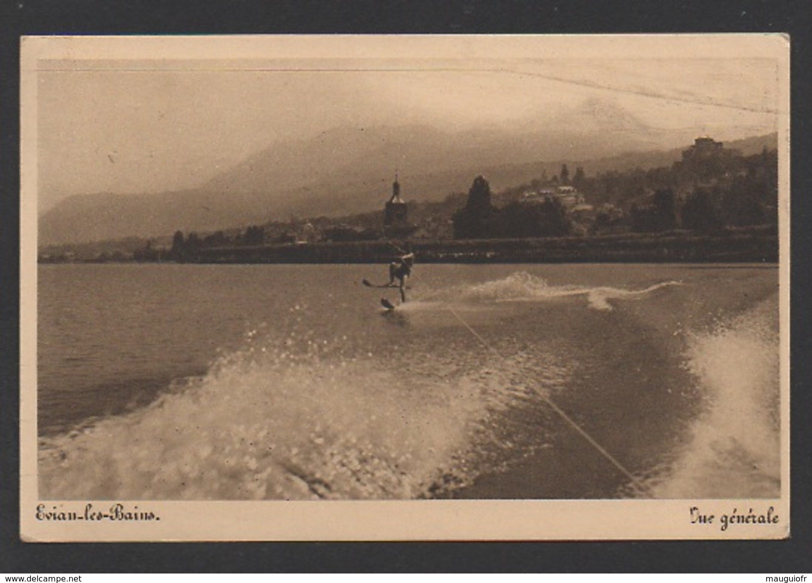 DF / SPORTS / SKI NAUTIQUE À EVIAN-LES-BAINS / CIRCULÉE EN 1937 - Water-skiing