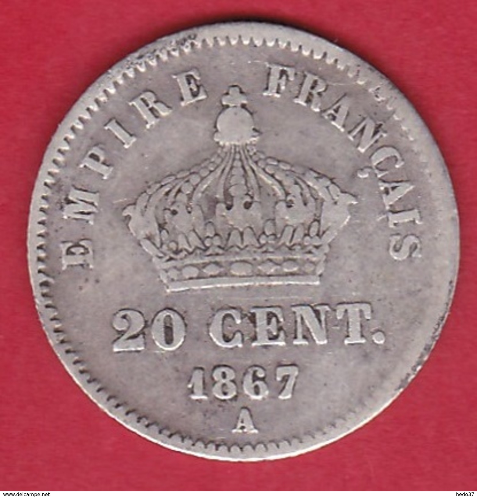 France 20 Centimes Napoléon III Tête Laurée 1867 A - 20 Centimes