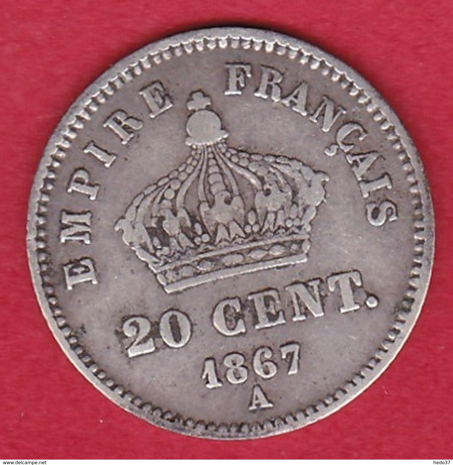 France 20 Centimes Napoléon III Tête Laurée 1867 A - 20 Centimes