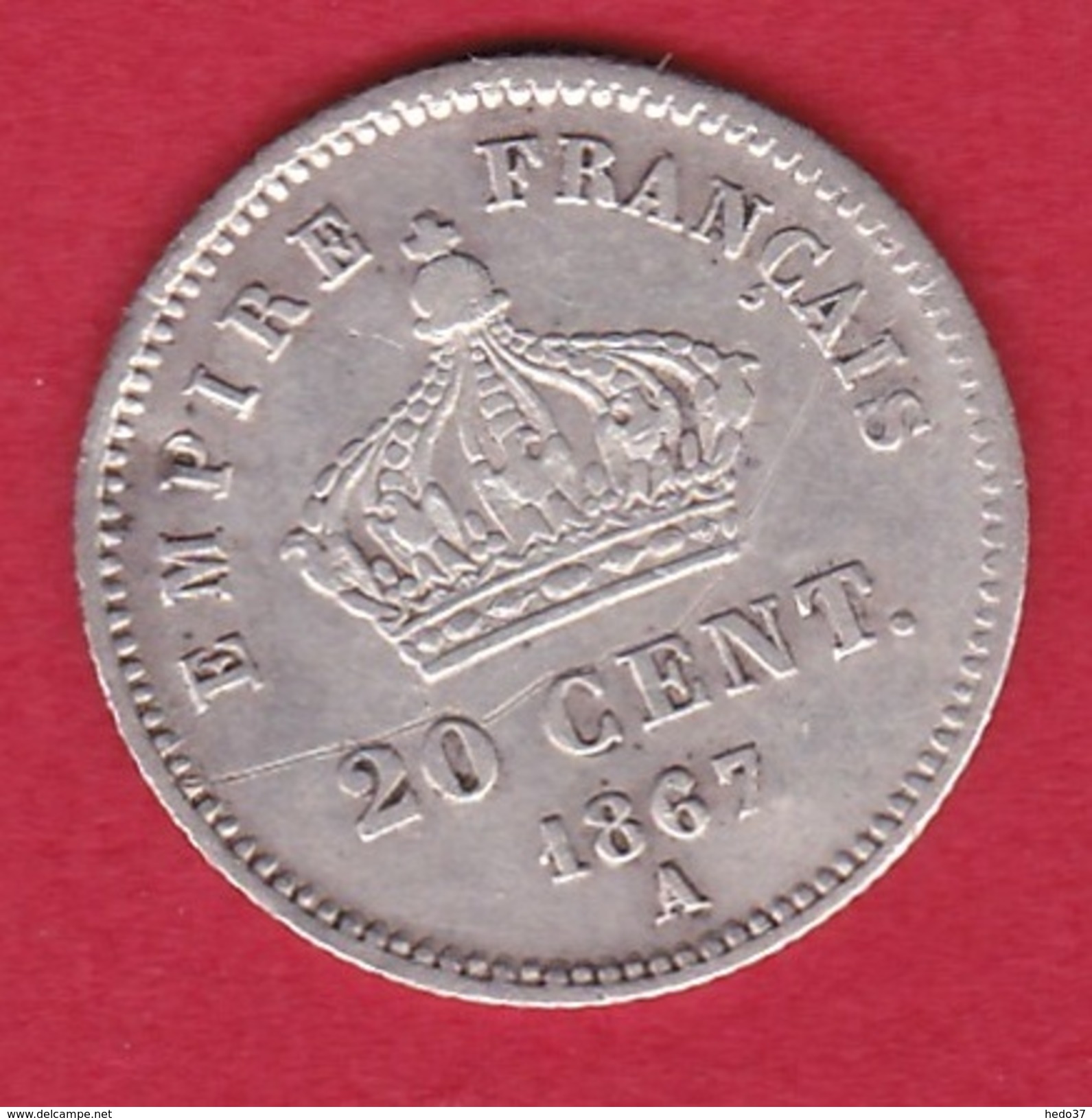 France 20 Centimes Napoléon III Tête Laurée 1867 A - 20 Centimes