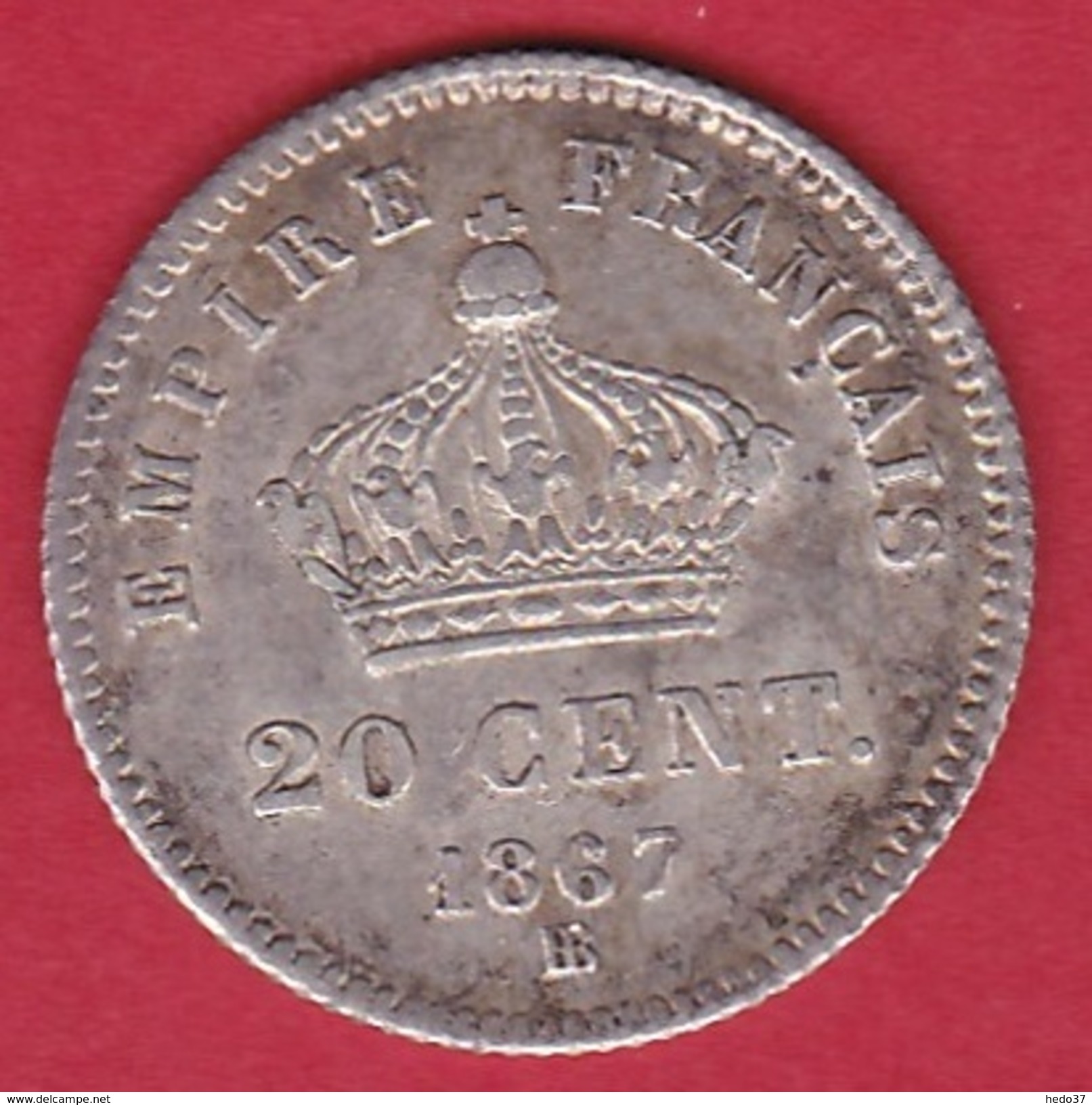 France 20 Centimes Napoléon III Tête Laurée 1867 BB - 20 Centimes