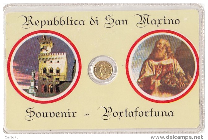 Saint-Marin - San Marino - Souvenir Portafortuna Di San Marino - Monnaie Pièce - Saint-Marin