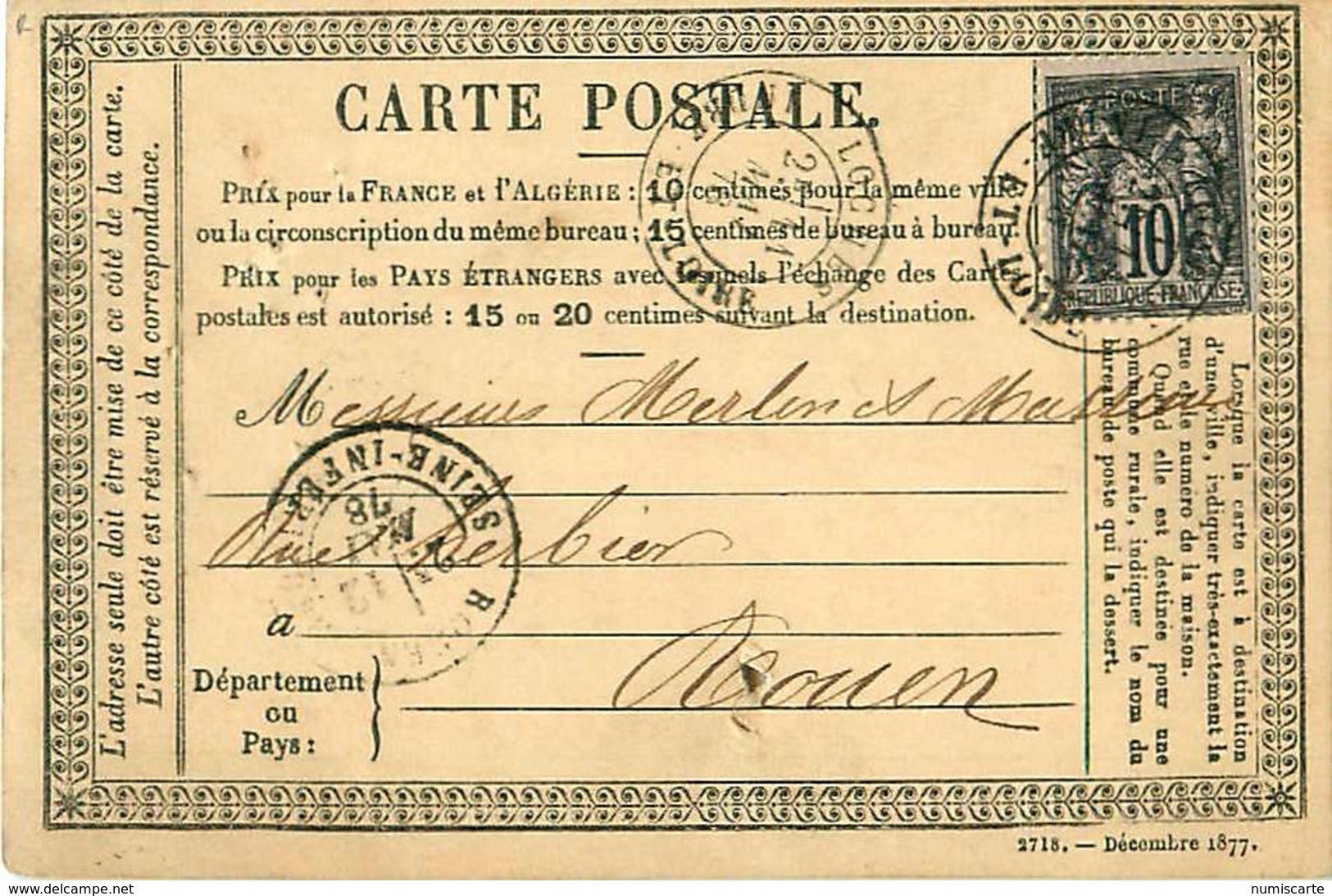 Cpa Précurseur 1878 De LOCHES 37 à Rouen - Loches