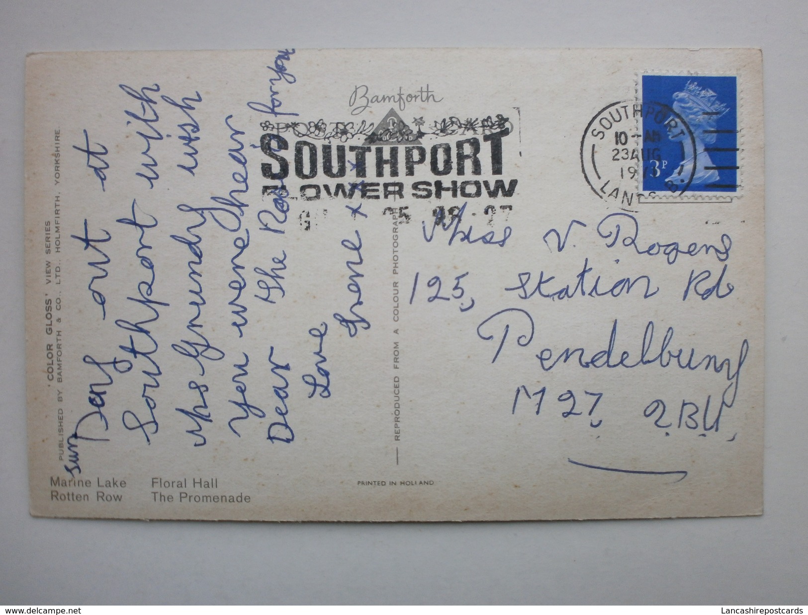 Postcard Multiview Greetings From Southport By Bamforth Southport Flower Show Cancel PU 1971 My Ref B1534 - Southport