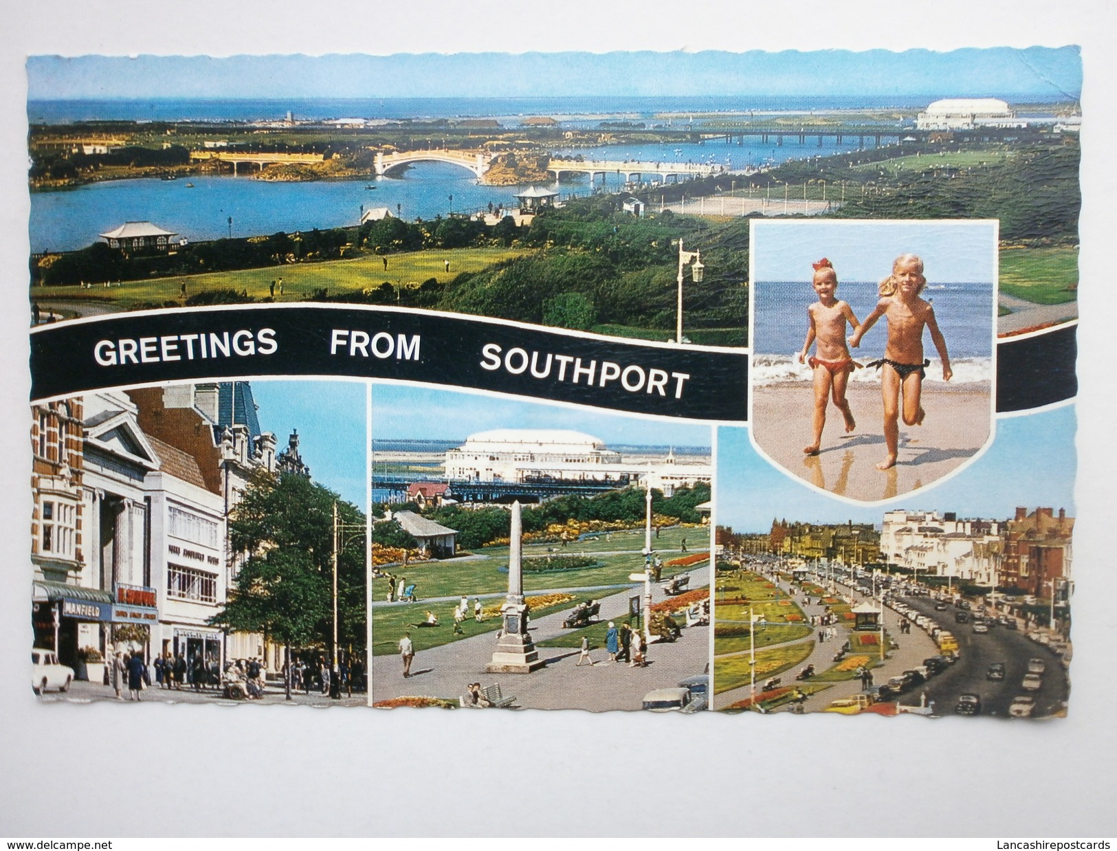 Postcard Multiview Greetings From Southport By Bamforth Southport Flower Show Cancel  My Ref B1535 - Southport