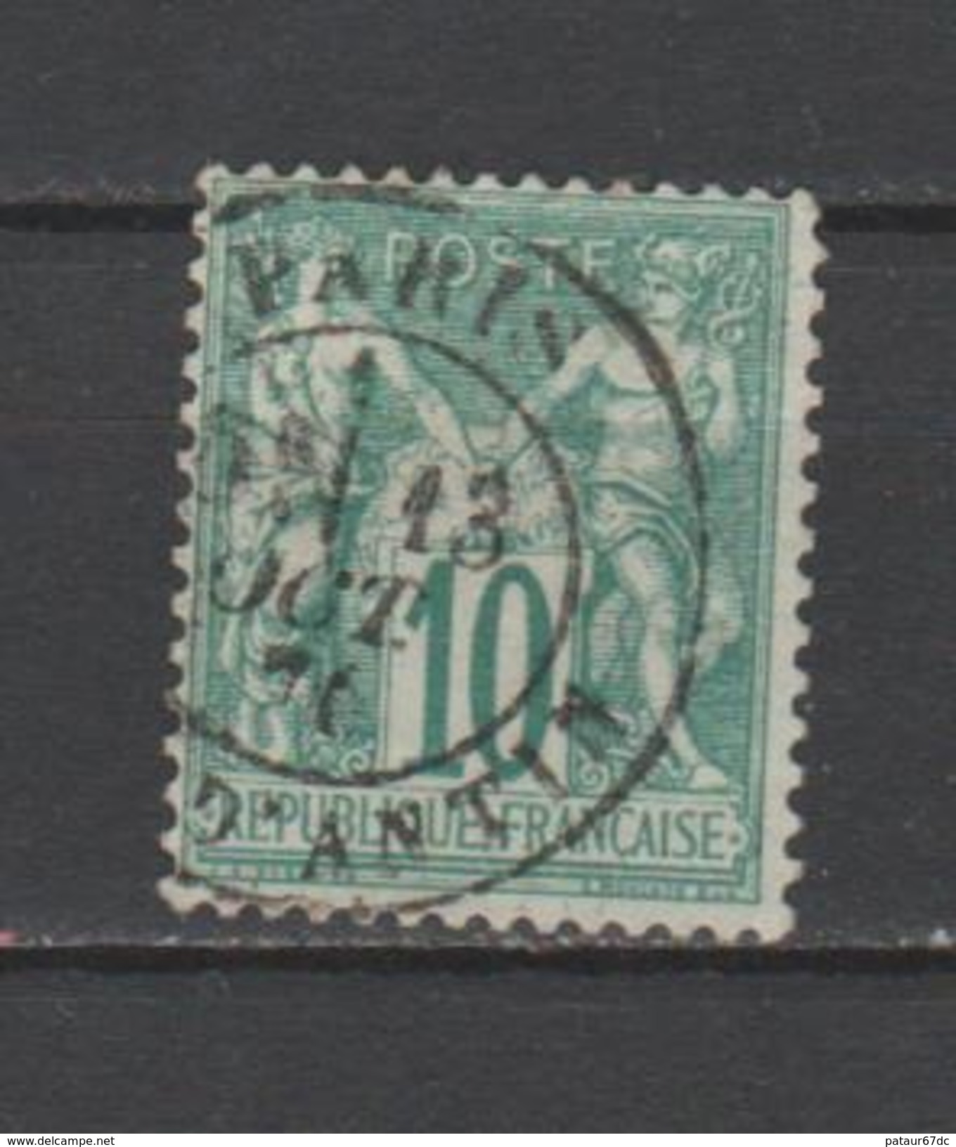 FRANCE / 1876-1878 / Y&T N° 65 : Sage Type I (N Sous B) 10c Vert - Oblitération Du 13/10/1876. SUPERBE ! - 1876-1878 Sage (Type I)